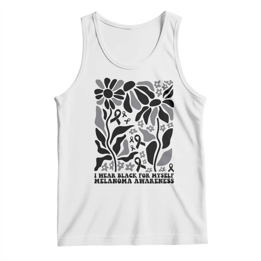 Melanoma Awareness Tank Top I Wear Black For Myself Skin Cancer Survivor