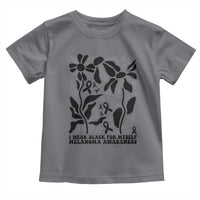 Melanoma Awareness Toddler T Shirt I Wear Black For Myself Skin Cancer Survivor