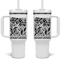Melanoma Awareness Tumbler With Handle I Wear Black For Myself Skin Cancer Survivor