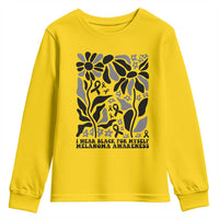 Melanoma Awareness Youth Sweatshirt I Wear Black For Myself Skin Cancer Survivor