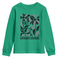Melanoma Awareness Youth Sweatshirt I Wear Black For Myself Skin Cancer Survivor