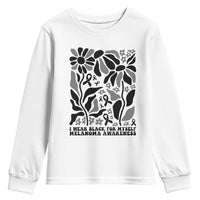 Melanoma Awareness Youth Sweatshirt I Wear Black For Myself Skin Cancer Survivor