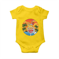 Tropical Skeleton Summerween Baby Onesie Beach Cocktail Vacation