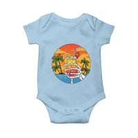 Tropical Skeleton Summerween Baby Onesie Beach Cocktail Vacation