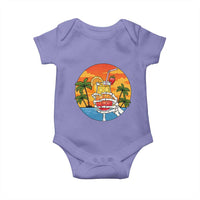 Tropical Skeleton Summerween Baby Onesie Beach Cocktail Vacation