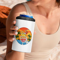 Tropical Skeleton Summerween 4 in 1 Can Cooler Tumbler Beach Cocktail Vacation