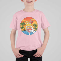 Tropical Skeleton Summerween T Shirt For Kid Beach Cocktail Vacation