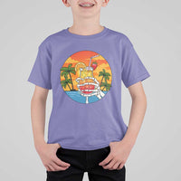Tropical Skeleton Summerween T Shirt For Kid Beach Cocktail Vacation