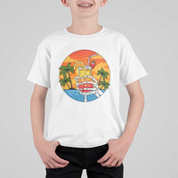 Tropical Skeleton Summerween T Shirt For Kid Beach Cocktail Vacation