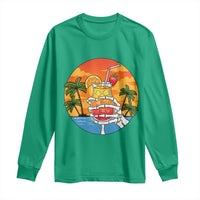 Tropical Skeleton Summerween Long Sleeve Shirt Beach Cocktail Vacation