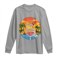 Tropical Skeleton Summerween Long Sleeve Shirt Beach Cocktail Vacation