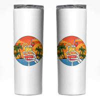 Tropical Skeleton Summerween Skinny Tumbler Beach Cocktail Vacation