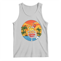 Tropical Skeleton Summerween Tank Top Beach Cocktail Vacation