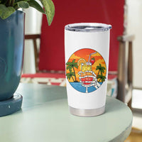 Tropical Skeleton Summerween Tumbler Cup Beach Cocktail Vacation