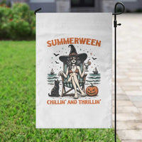 Witchy Beach Summerween Vacation Garden Flag Chillin And Thrillin