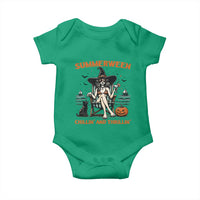 Witchy Beach Summerween Vacation Baby Onesie Chillin And Thrillin