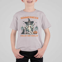 Witchy Beach Summerween Vacation T Shirt For Kid Chillin And Thrillin