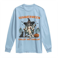 Witchy Beach Summerween Vacation Long Sleeve Shirt Chillin And Thrillin