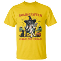 Witchy Beach Summerween Vacation T Shirt Chillin And Thrillin