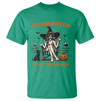 Witchy Beach Summerween Vacation T Shirt Chillin And Thrillin