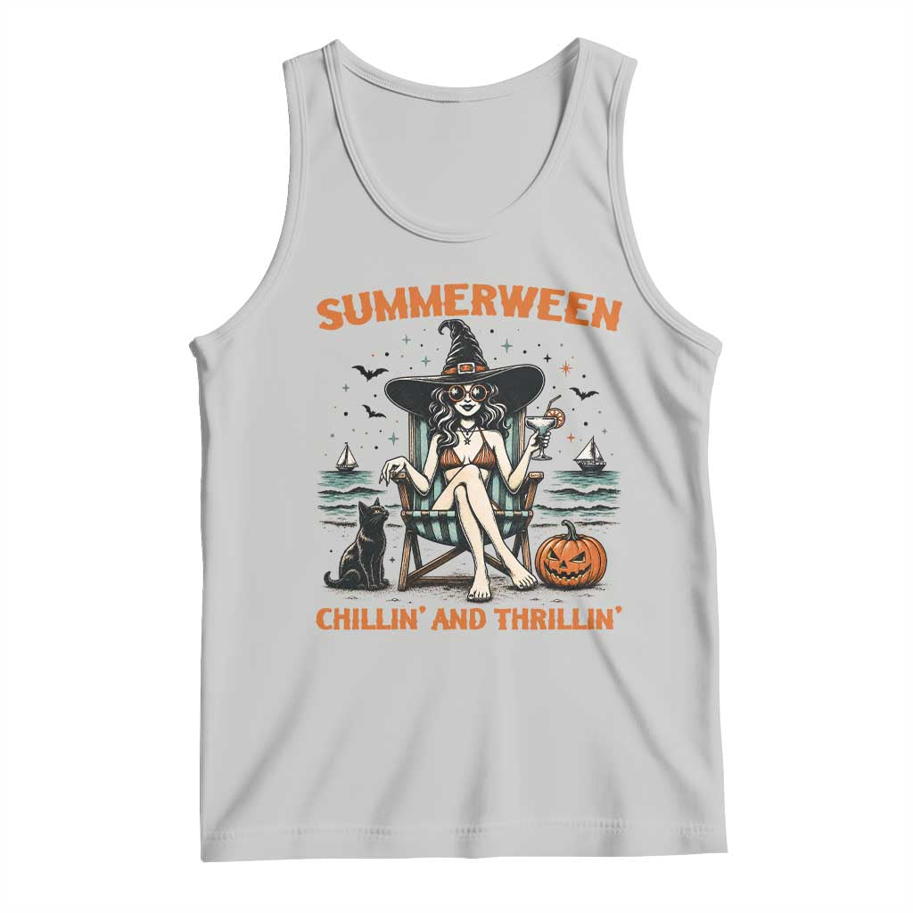Witchy Beach Summerween Vacation Tank Top Chillin And Thrillin
