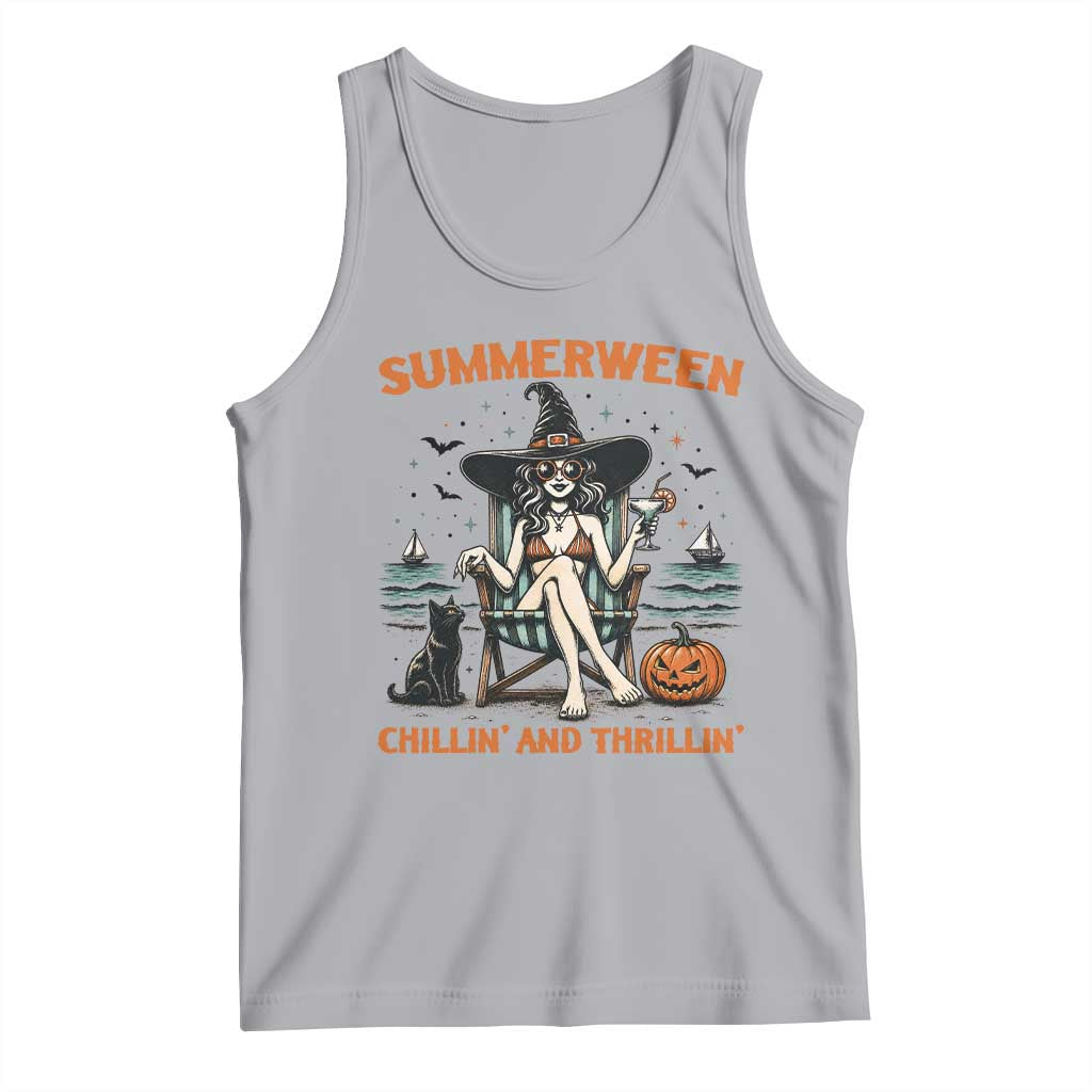 Witchy Beach Summerween Vacation Tank Top Chillin And Thrillin