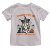 Witchy Beach Summerween Vacation Toddler T Shirt Chillin And Thrillin
