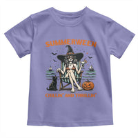 Witchy Beach Summerween Vacation Toddler T Shirt Chillin And Thrillin