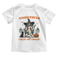 Witchy Beach Summerween Vacation Toddler T Shirt Chillin And Thrillin