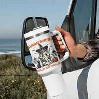 Witchy Beach Summerween Vacation Tumbler With Handle Chillin And Thrillin