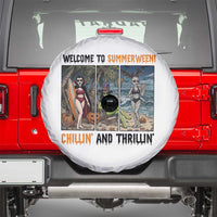 Welcome To Summerween Chillin And Thrillin Spare Tire Cover Funny Summer Halloween