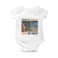 Welcome To Summerween Chillin And Thrillin Baby Onesie Funny Summer Halloween