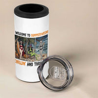 Welcome To Summerween Chillin And Thrillin 4 in 1 Can Cooler Tumbler Funny Summer Halloween