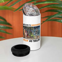 Welcome To Summerween Chillin And Thrillin 4 in 1 Can Cooler Tumbler Funny Summer Halloween