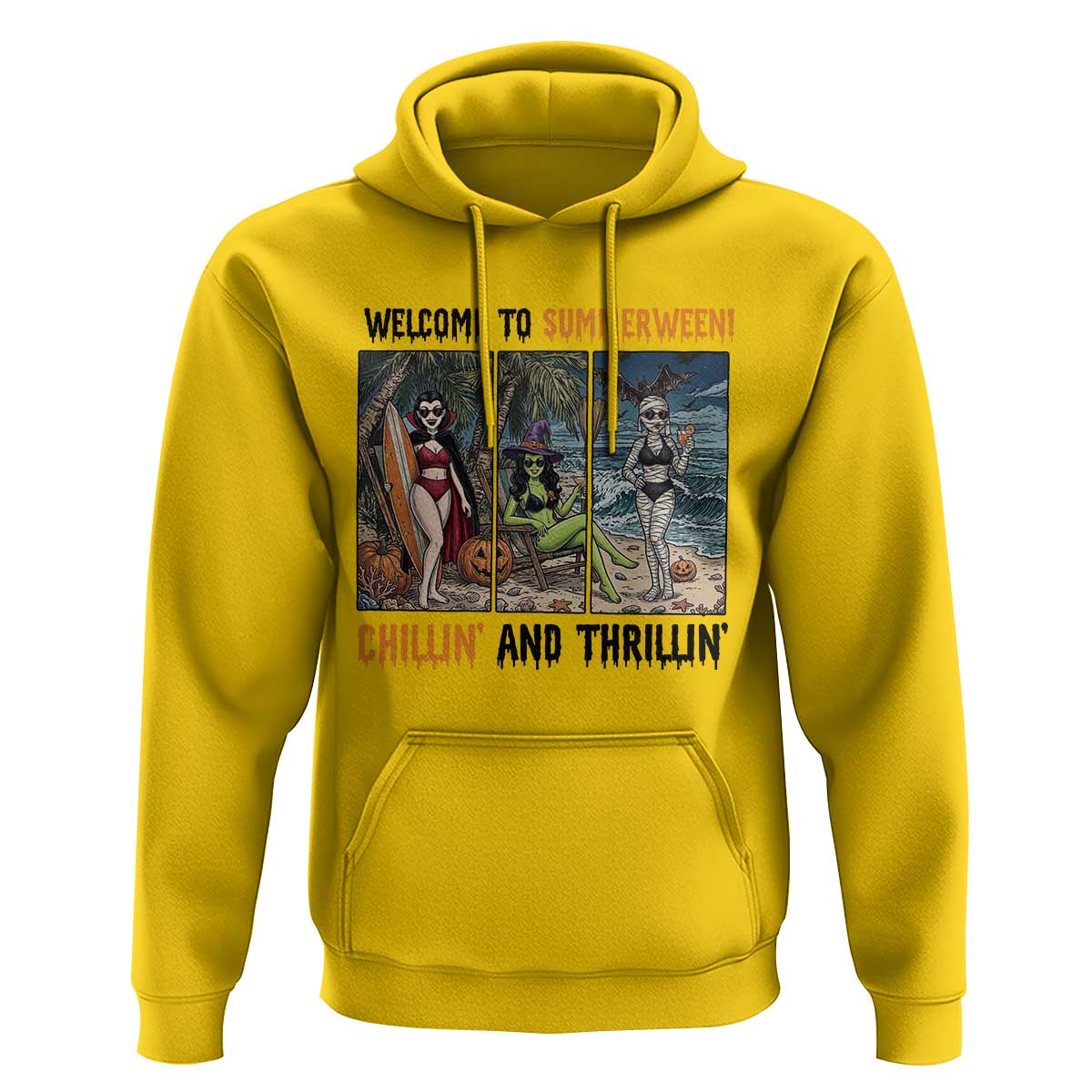 Welcome To Summerween Chillin And Thrillin Hoodie Funny Summer Halloween