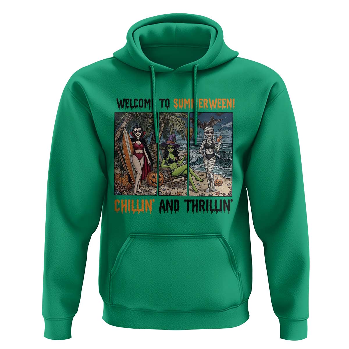 Welcome To Summerween Chillin And Thrillin Hoodie Funny Summer Halloween