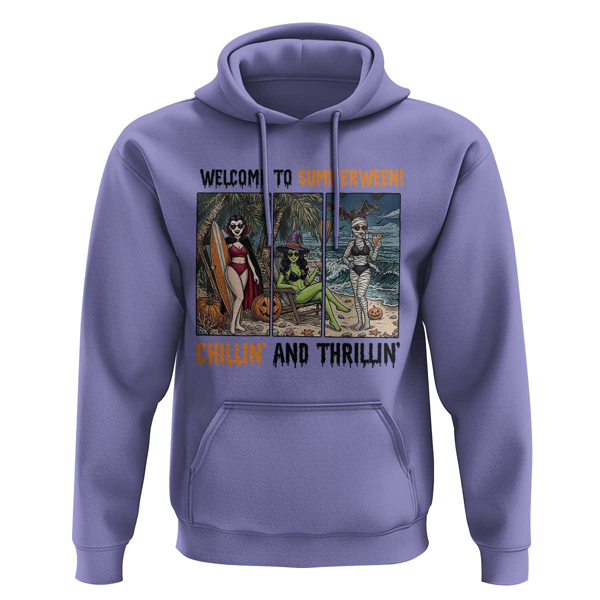 Welcome To Summerween Chillin And Thrillin Hoodie Funny Summer Halloween