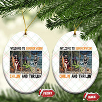 Welcome To Summerween Chillin And Thrillin Ceramic Ornament Funny Summer Halloween