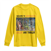 Welcome To Summerween Chillin And Thrillin Long Sleeve Shirt Funny Summer Halloween