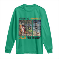 Welcome To Summerween Chillin And Thrillin Long Sleeve Shirt Funny Summer Halloween
