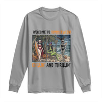 Welcome To Summerween Chillin And Thrillin Long Sleeve Shirt Funny Summer Halloween