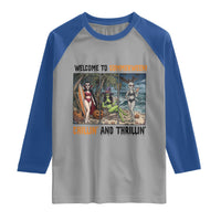 Welcome To Summerween Chillin And Thrillin Raglan Shirt Funny Summer Halloween