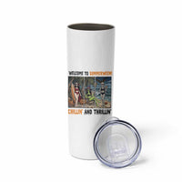 Welcome To Summerween Chillin And Thrillin Skinny Tumbler Funny Summer Halloween