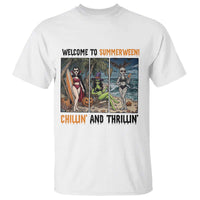 Welcome To Summerween Chillin And Thrillin T Shirt Funny Summer Halloween