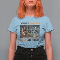 Welcome To Summerween Chillin And Thrillin T Shirt For Women Funny Summer Halloween