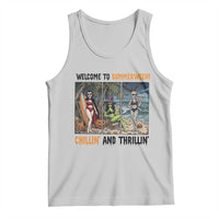 Welcome To Summerween Chillin And Thrillin Tank Top Funny Summer Halloween