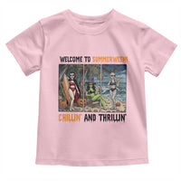Welcome To Summerween Chillin And Thrillin Toddler T Shirt Funny Summer Halloween