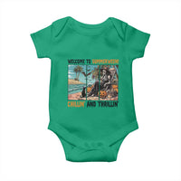 Welcome To Summerween Chillin And Thrillin Baby Onesie Spooky Beach Party Gift