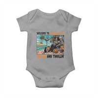 Welcome To Summerween Chillin And Thrillin Baby Onesie Spooky Beach Party Gift