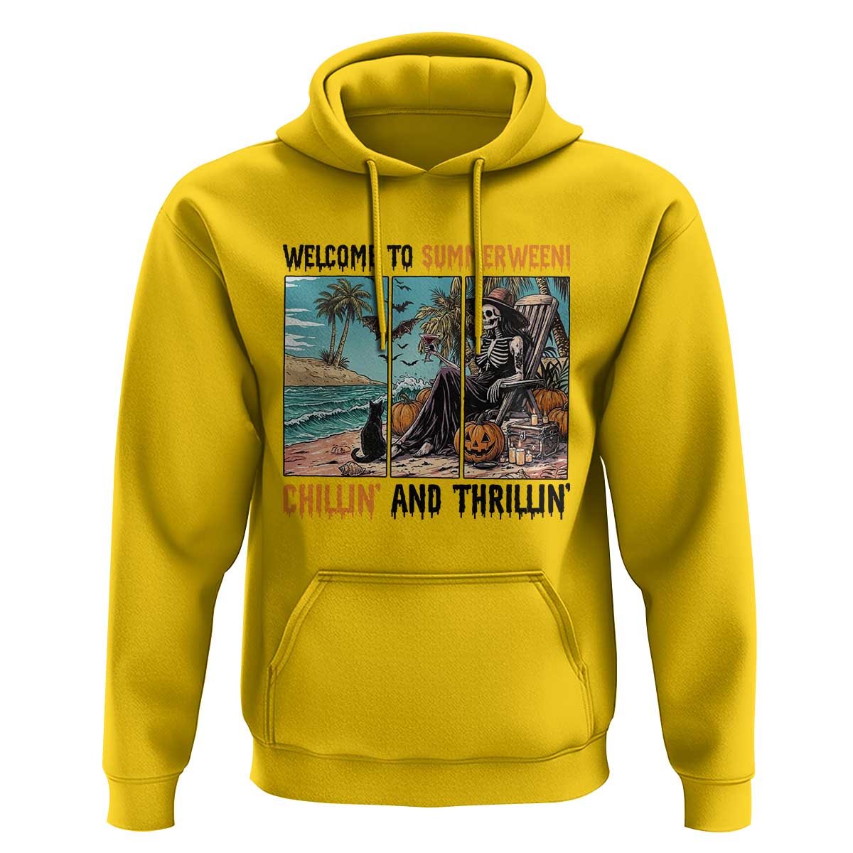 Welcome To Summerween Chillin And Thrillin Hoodie Spooky Beach Party Gift